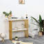 Console moderne avec cadre en métal doré, table d'entrée chic avec tablette de rangement pour le décor du salon