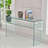 Glass Console Table, Transparent Tempered  Glass Console Table With Rounded Edges Desks, Sofa Table