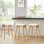 Ensemble de 3 tabourets de bar 26 po en bois massif sans dossier 26 po-676556592-676556595