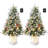 3Ft Artificial Christmas Tree With Snow Flocked And Lighting Snowflake Base, Battery Operated Xmas Pine Tree With 78 LED Lights, 8 Lighting Modes And Timer Function, For Home Christmas Decoration