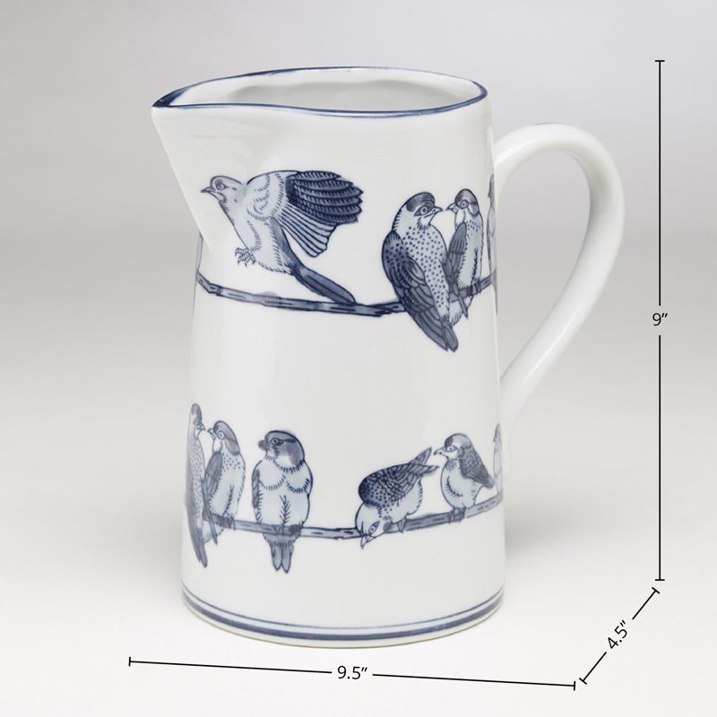 Pichet en porcelaine à conception métallique Finlay