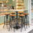 Dennel Swivel Pine Solid Wood Adjustable Height Counter Stool with Steel Frame-1042667111