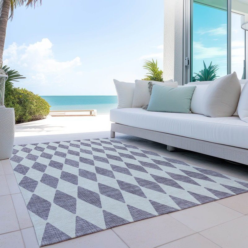 Tapis intérieur / extérieur Fayme, Rectangle 2 pi 6 po x 3 pi 10 po
