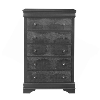 Shaker Crocodile Metallic Grey Chest
