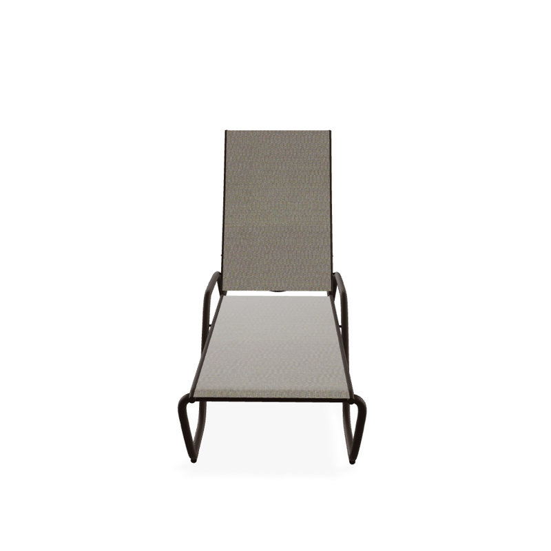 Outdoor Rust-Resistant Metal Chaise Lounge, Textured Kona, Coastline