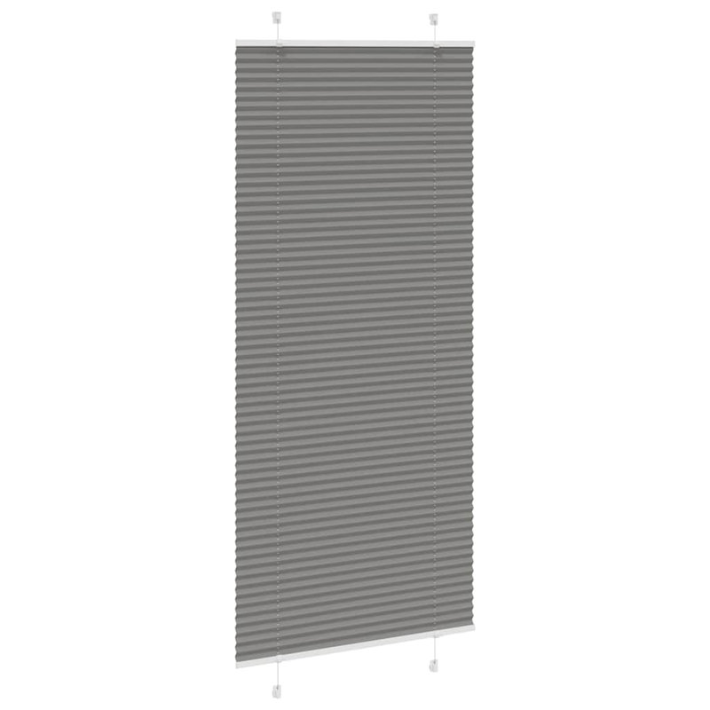 Room Darkening Pleated Shade, Anthracite, 100cmW x 200cmL