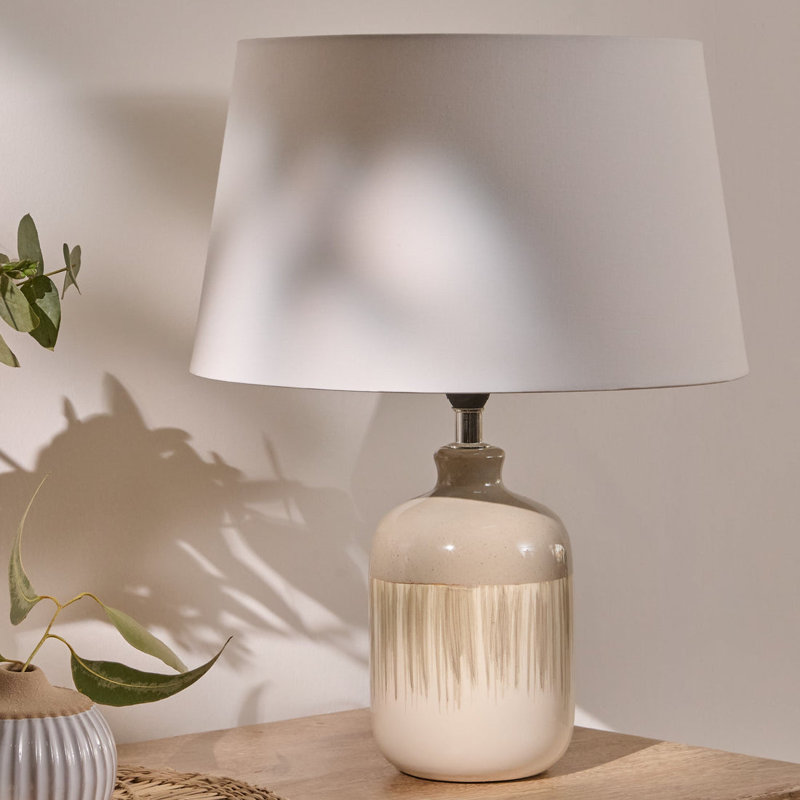 Ceramic Lamp, White, Yes