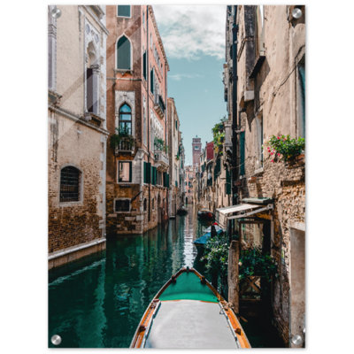 Impression sur toile Venise, Italie, ville de Canal, architecture vénitienne, affiche sur toile - voyage romantique européen - décor de voie d'eau pittoresque - décoration murale Italie historique - reproduction d'art moderne