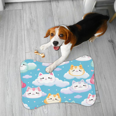 Tapis de chat charmant en forme d'os - 1 pièce