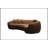 5-Seater Boucle Sofa Sectional Curved Sofa Teddy Fleece