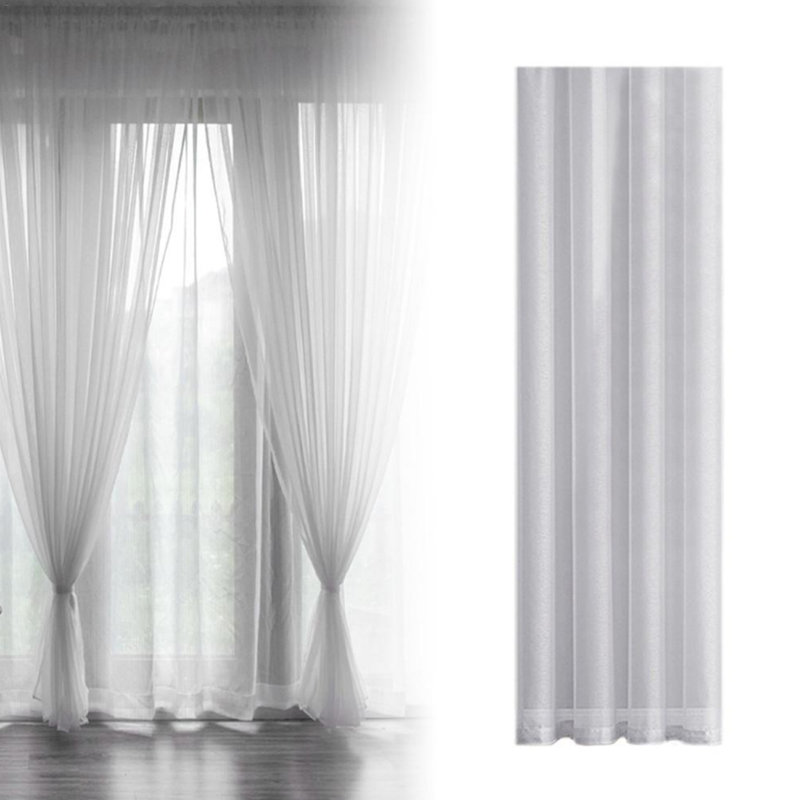 Lachlan Sheer Voile Window Curtain Panel, White