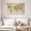 «The World is Your Oyster Map», reproduction sur toile tendue-1421047756