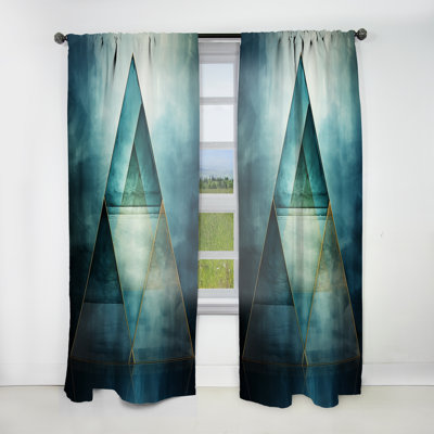 Jamestown - Modern Shapes Curtain - Room Darkening Abstract Curtain - 1 Panels