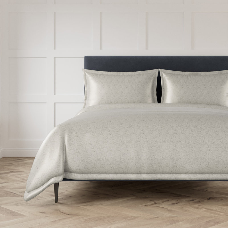 Imprint Duvet Cover Set, Pewter, King Duvet Cover + 2 King Shams