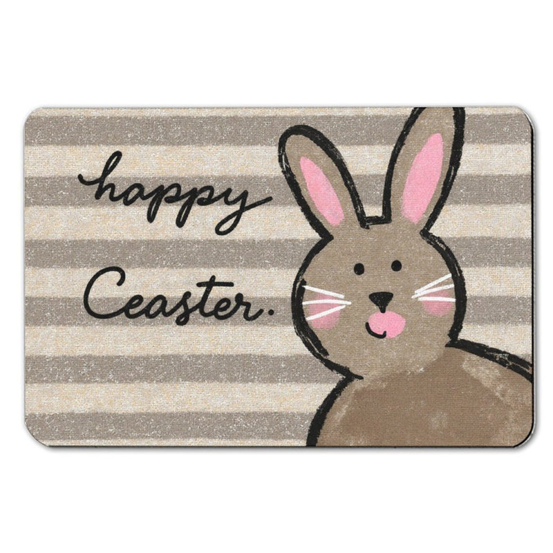 Tapis de bain lapin mignon Joyeuses Pâques, 36 po x 24 po