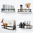 2 Piece Iron Floating Shelf with Towel Bar-1767596091