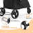 Foldable Pet Stroller for Small & Medium Dogs and Cats 3-Wheel Dog Stroller with 9 Angles Adjustable Handlebar -93312228