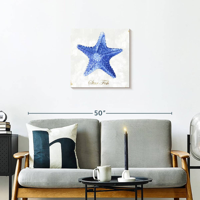 Brampt Blue Starfish, 20" H x 20" W