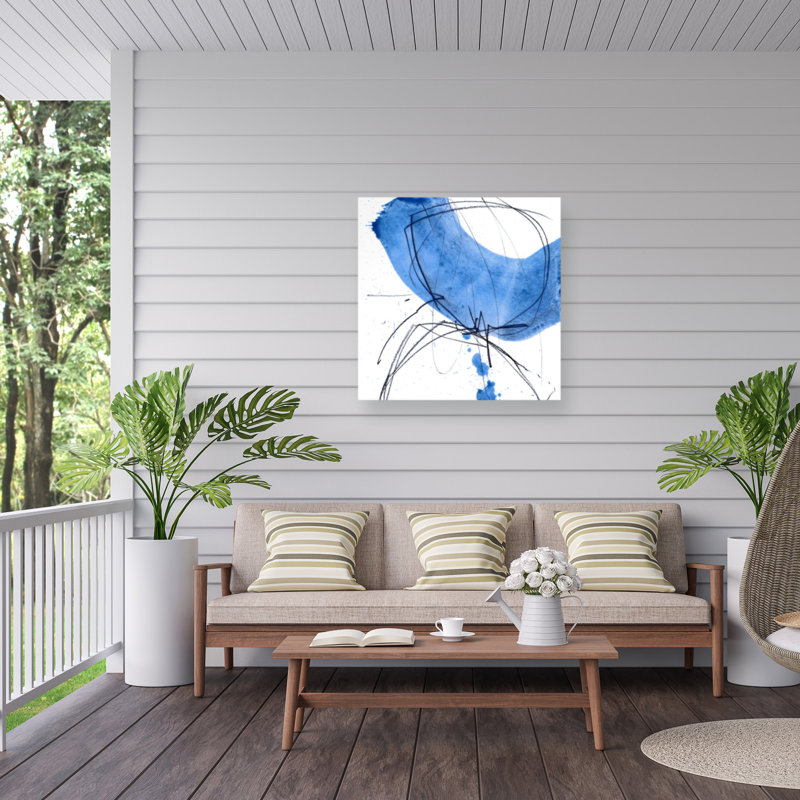 Iris Lehnhardt Blue Outdoor  Canvas, H 14 po x l 14 po