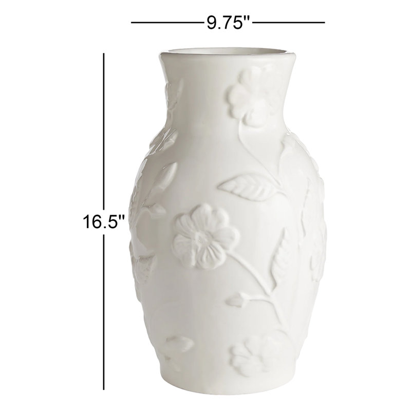 Isaac 16.5'' Handmade Ceramic Table Vase