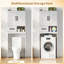 Armoire de rangement au-dessus de la toilette avec tablettes réglables, organisateur de salle de bain autoportant, support peu encombrant pour la toilette, la salle de bain ou la salle de lavage-574378999