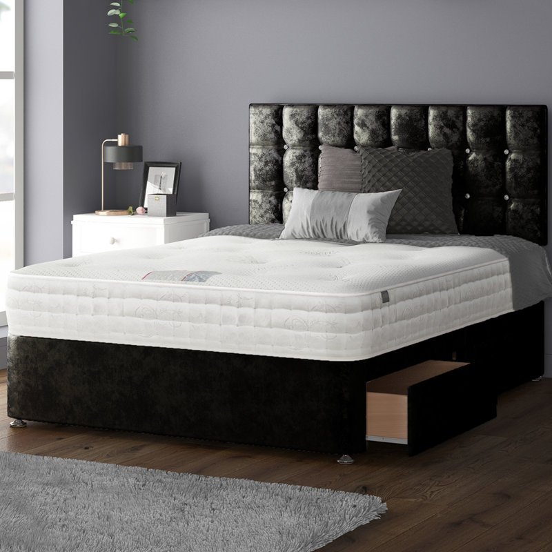 Rochester Upholstered Headboard, Double (4'6), Black