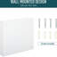 Unité de rangement de salle de bain 24 po x 22 po, structure en acier avec portes doubles et miroir pour armoire, armoire blanche, déodorant