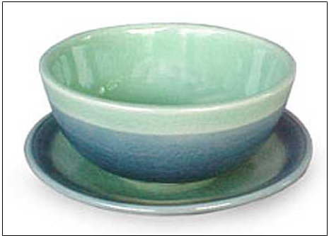 Celadon Handmade Earthenware Dinnerware Set
