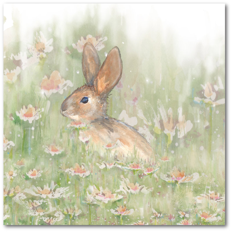 Peter Cottontail Gallery Wrapped Canvas Decorative Accent, 16" H x 16" W x 1.5" D