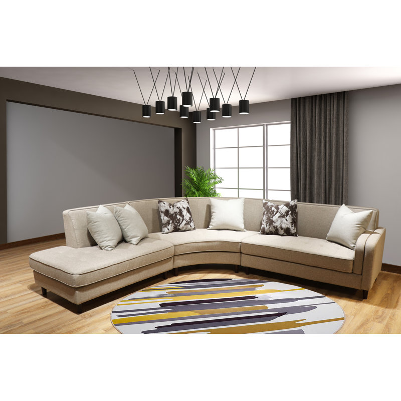 Canapé modulaire en coin de 119 po de largeur Waterbury, Orienté à droite (vu de face)