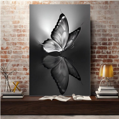 Vintage Butterfly Unframed Canvas Wall Art 16" X 24"