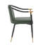 Ensemble de 2 chaises de salle à manger modernes, rembourrées en métal Pu pour la cuisine
