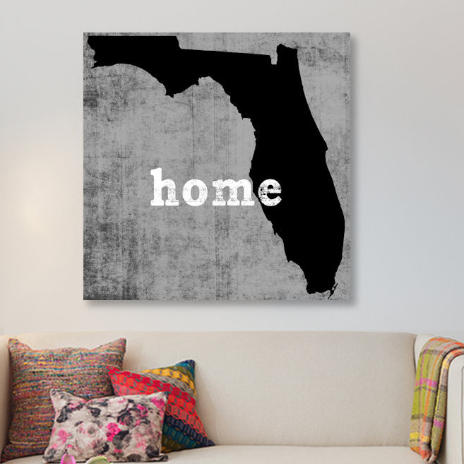 « this is home series : floride », reproduction d’impression sur toile, H 12 po x l 12 po x P 1,5 po