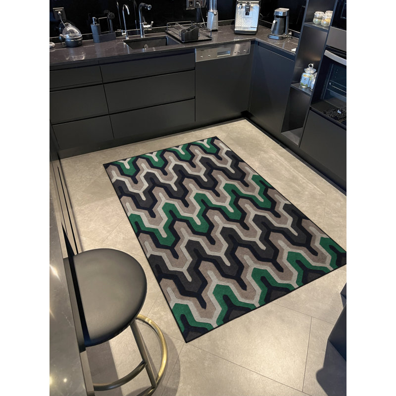 Waiel Geometric Indoor / Outdoor Rug, Rectangle 2'8" x 5'