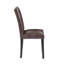 Ensemble de 2 chaises de salle à manger en similicuir brun avec 2 chaises de salle à manger Parsons-114292297
