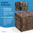 Bella ClickDecor Rustic Farmhouse Wicker Lightweight Indoor/Outdoor Storage Container Ottoman-1882071840