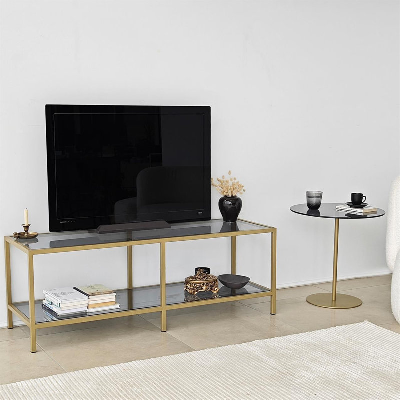 Keikei Unfinished TV Stand, Gold