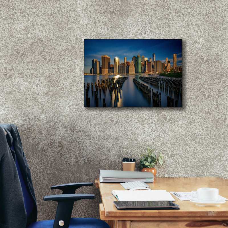 'Manhattan Sparkle' by Rick Berk Canvas Wall Art
