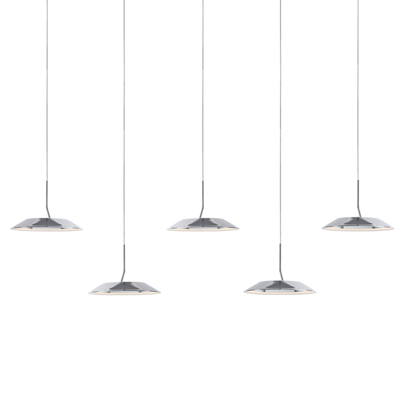 Royyo 5 - Light LED Pendant, Chrome