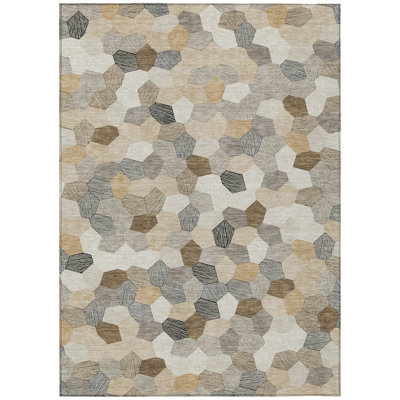 Machine Washable Indoor/Outdoor Chantille ACN2573 Geometric Rug