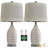Intissar 3-Way Dimmable Ceramic Bedside Lamp with USB Port for Desk, Office