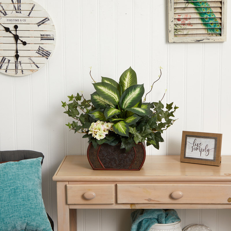 Ivy violet artificiel 5" en pot