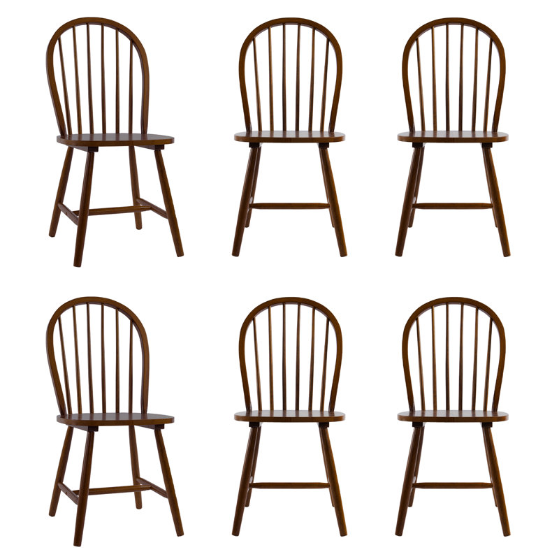 Solid Wood Dining Chairs With Slat Back, Farmhouse Side Chair For Ktichen/Dining Room, Walnut