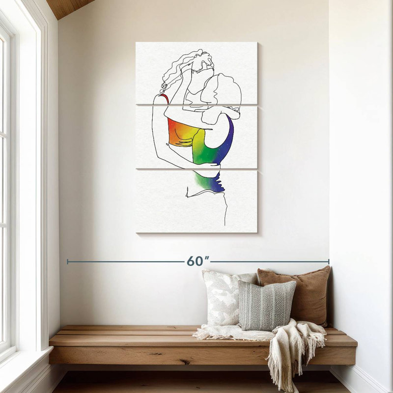 «Lesbiennes en amour», H 45 po x l 28 po