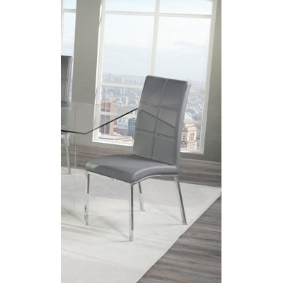 18'' H Faux Leather Upholstered Side Chair