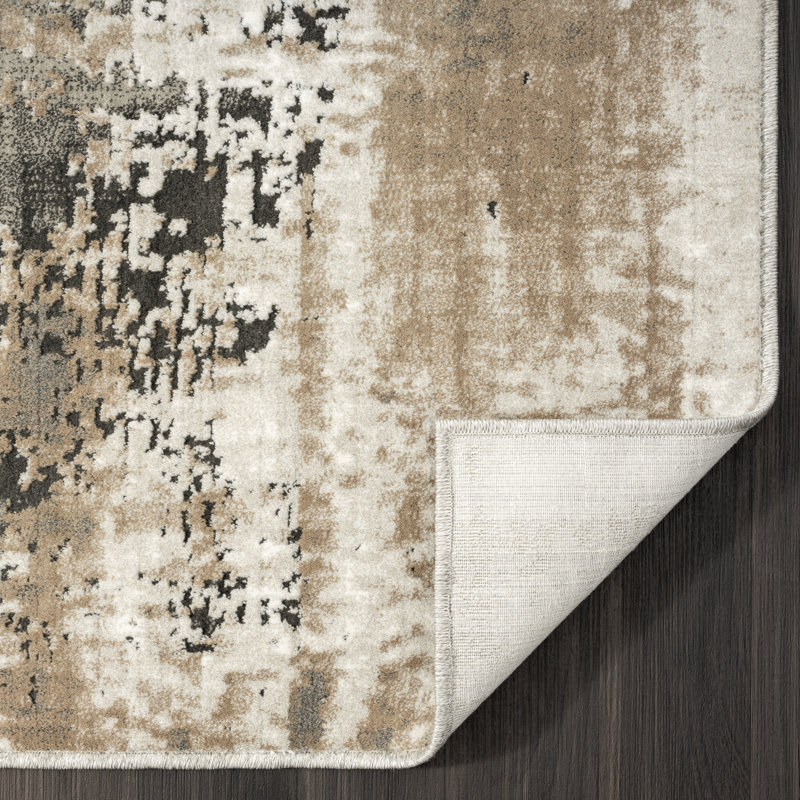 Tapis abstrait Serengeti Brushstroke, Rectangle 5 pi 3 po x 7 pi 6 po