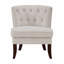 Chaise d'appoint, style moderne, capitonnage beige, capitonnage à boutons, pieds en bois massif, mobilier de salon classique-1282978592