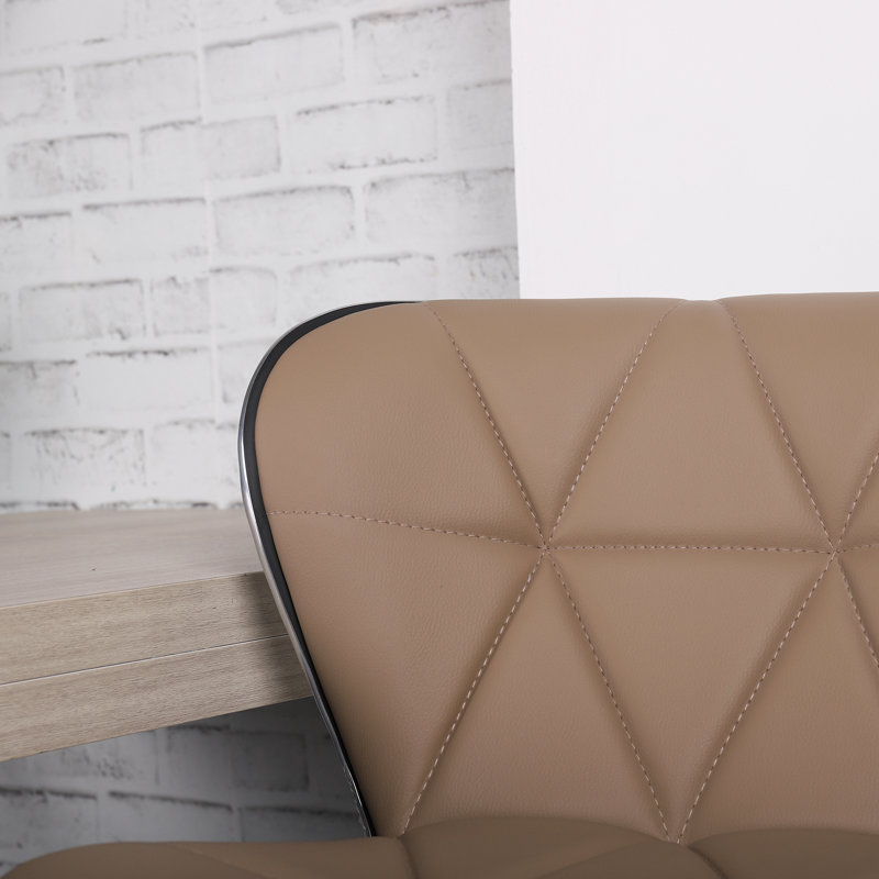 Tabouret de comptoir pivotant à hauteur réglable 32,5 po Anjolee avec structure en métal, Kaki