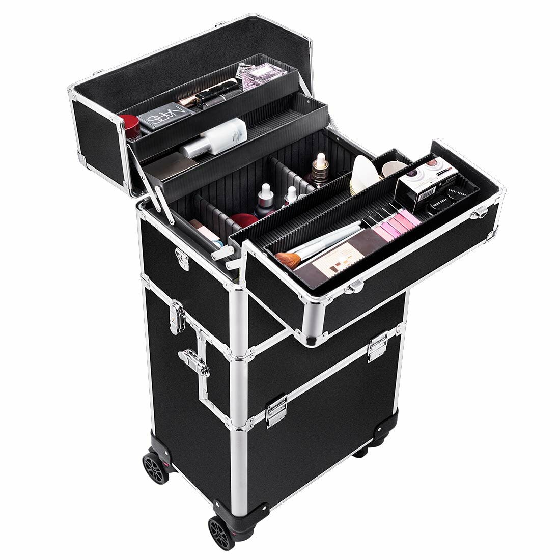 Rebrilliant Lauderhill Metal 3 Compartment Makeup Organizer & Reviews ...