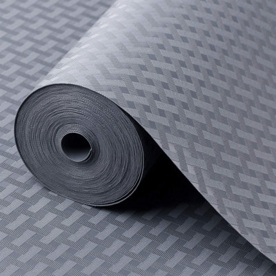 Shelf Liners For Kitchen Cabinets Refrigerator Liners Waterproof & Oil-Proof Kitchen Cupboard Liner Non-Slip Drawer Mats EVA Non Adhesive Fridge Liner For Shelves - Gray 11.8 X 236.2 Inches